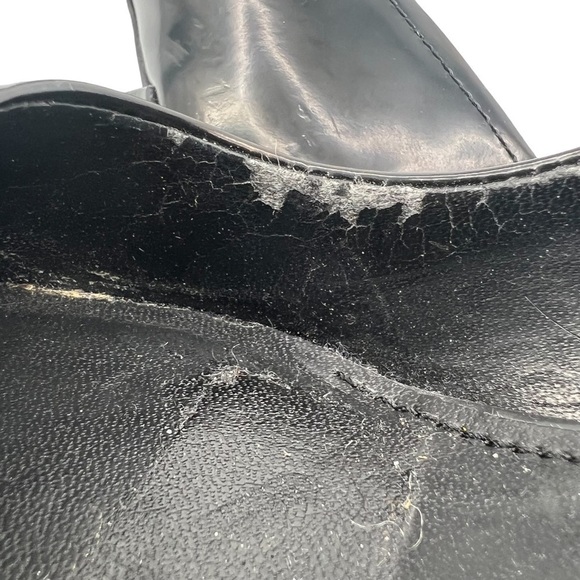 Franco Sarto Black The Artist’s Collection Natalia Buckle Peep Toe Heels Size 8 - Picture 10 of 11